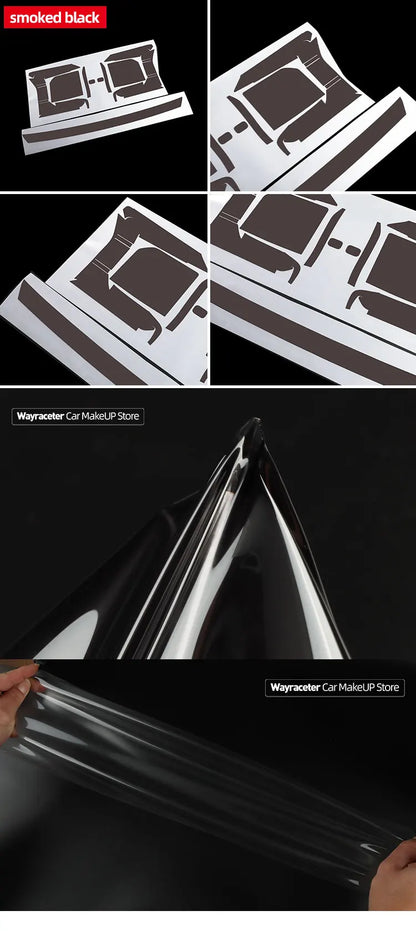 Car Headlight Protective Film Transparent Smoked Black TPU Sticker For BYD Shark 6 2025 2026 Off Road 4X4 Exterior Accessories