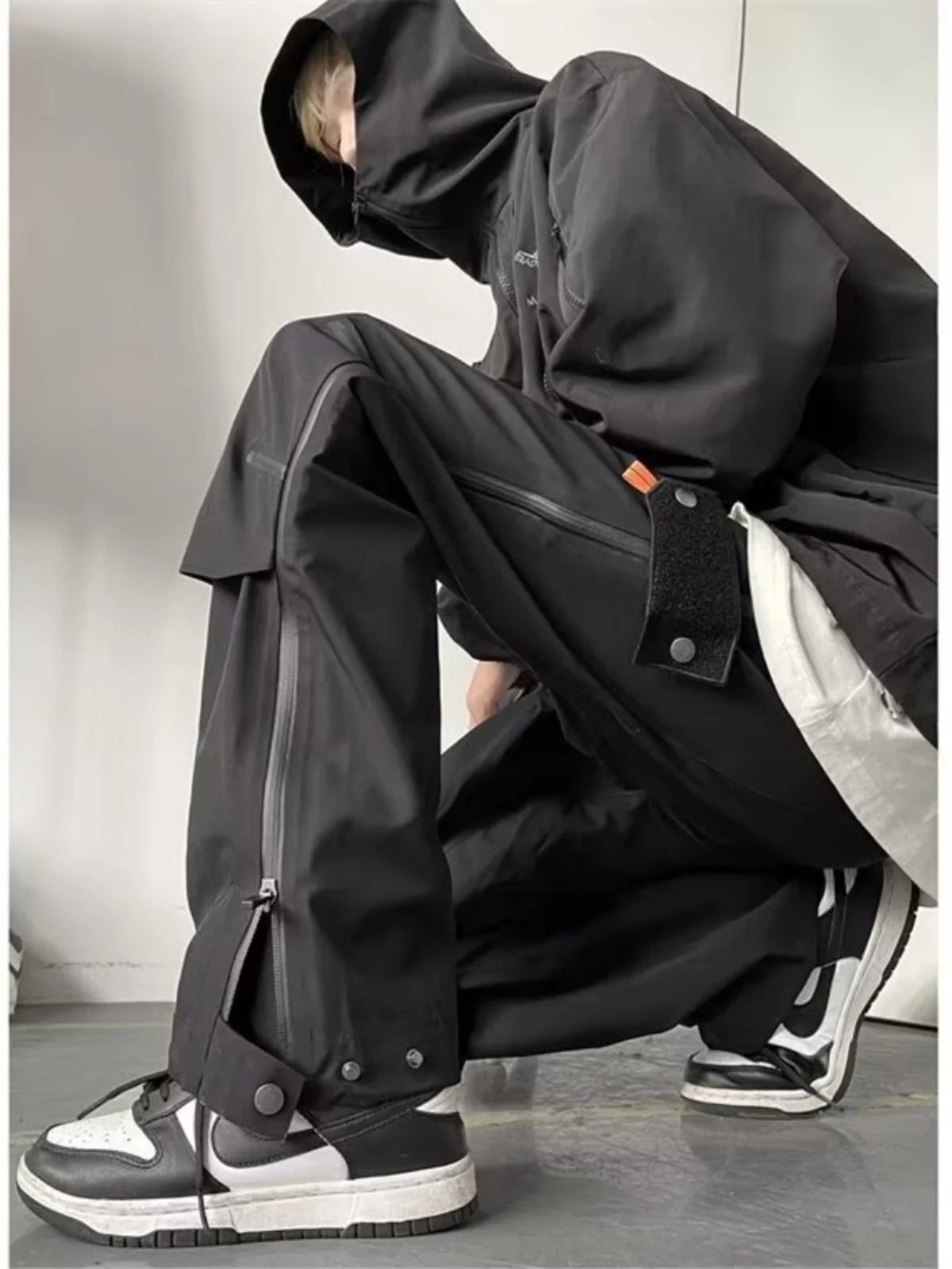 American Style Fleece Lined Thickened Sports Loose Casual Long Pants Men's Autumn Winter Waterproof Windproof Cargo Pants