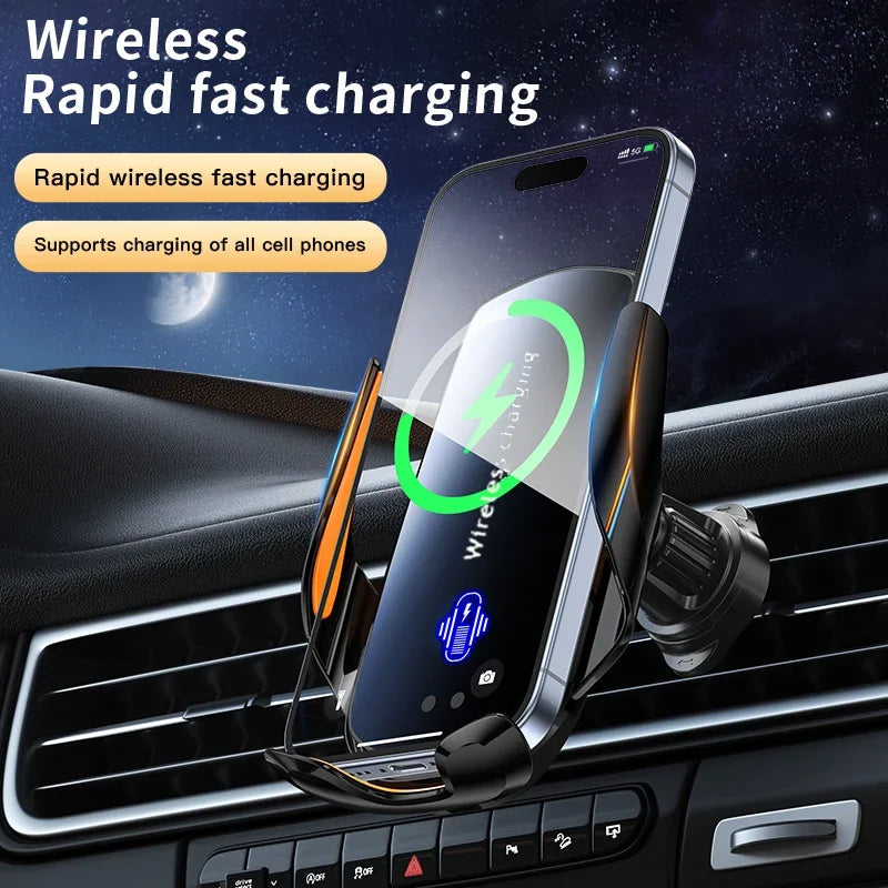 1PC updated car wireless phone holder with wireless charging universal ventilation components 360 ° rotating arm USB connecto
