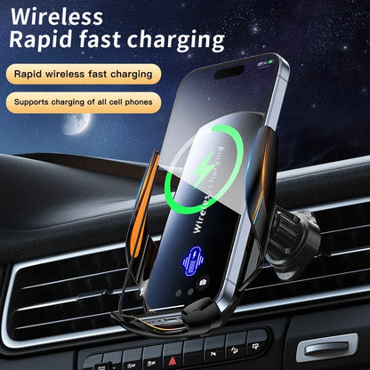 1PC updated car wireless phone holder with wireless charging universal ventilation components 360 ° rotating arm USB connecto