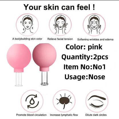 Tuhopeta Vacuum Cupping Glass Jar Cellulite Massager Acupuncture Suction Cup Slimming FatBurning Health Care Chinese MedicalTool