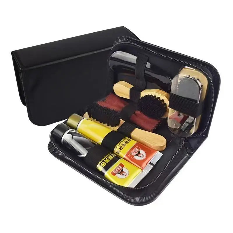 Leather shoe polish suit Brush Cleaning Kit Keep Shiny Clean Tools for Leather Shoes brush Care Kit Portable