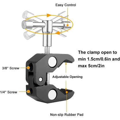 32" 22" Mobile Phone Bracket Magic Arm for Camera Articulated Flexible with Desk Clamp Mount Tablet Magsafe Webcam Stand