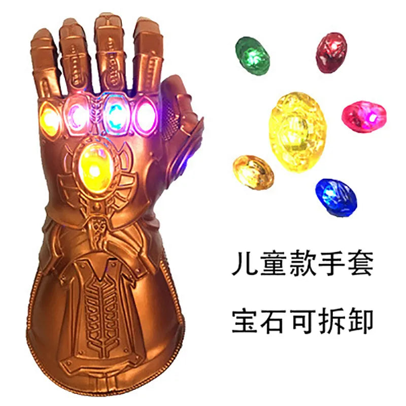 Marvel Iron Man Thanos PVC Infinity Gauntlet Wearable Movable Led Removable Infinity Stones Cosplay Prop Collectible Model Adult