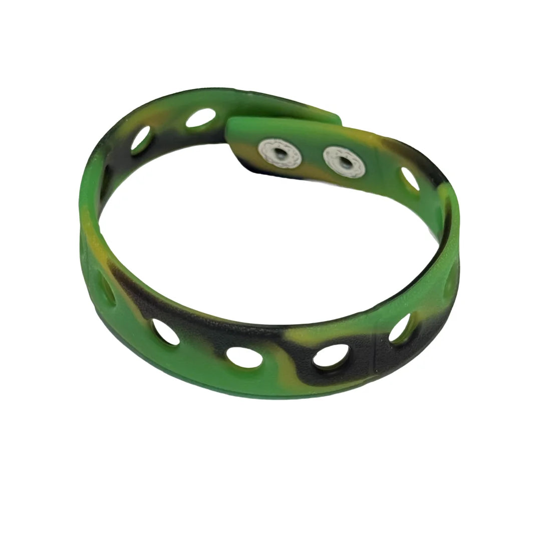 1/12/50/100PCS 21cm Silicone Flexible Holes Fit Shoe Charms Wrist Band Bracelet Sports Casual Bangle For Watches Decorations