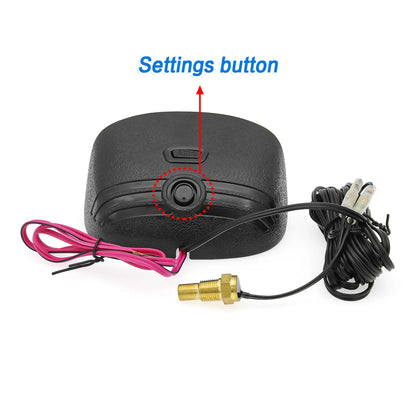 12V 24V Digital Water Temperature Gauge + Volt Water Temperature Sensor Head Plug Joint Pipe Sensor Radiator Hose Adapter 1/8NPT