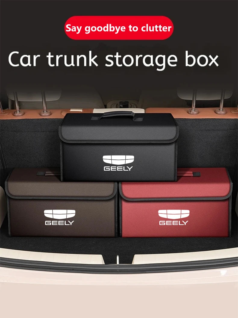 For GEELY coolray Starray emgrand emgrand tugella Car Trunk Storage Box Organizer Foldable Stowing Tidying Bag Car Accessories