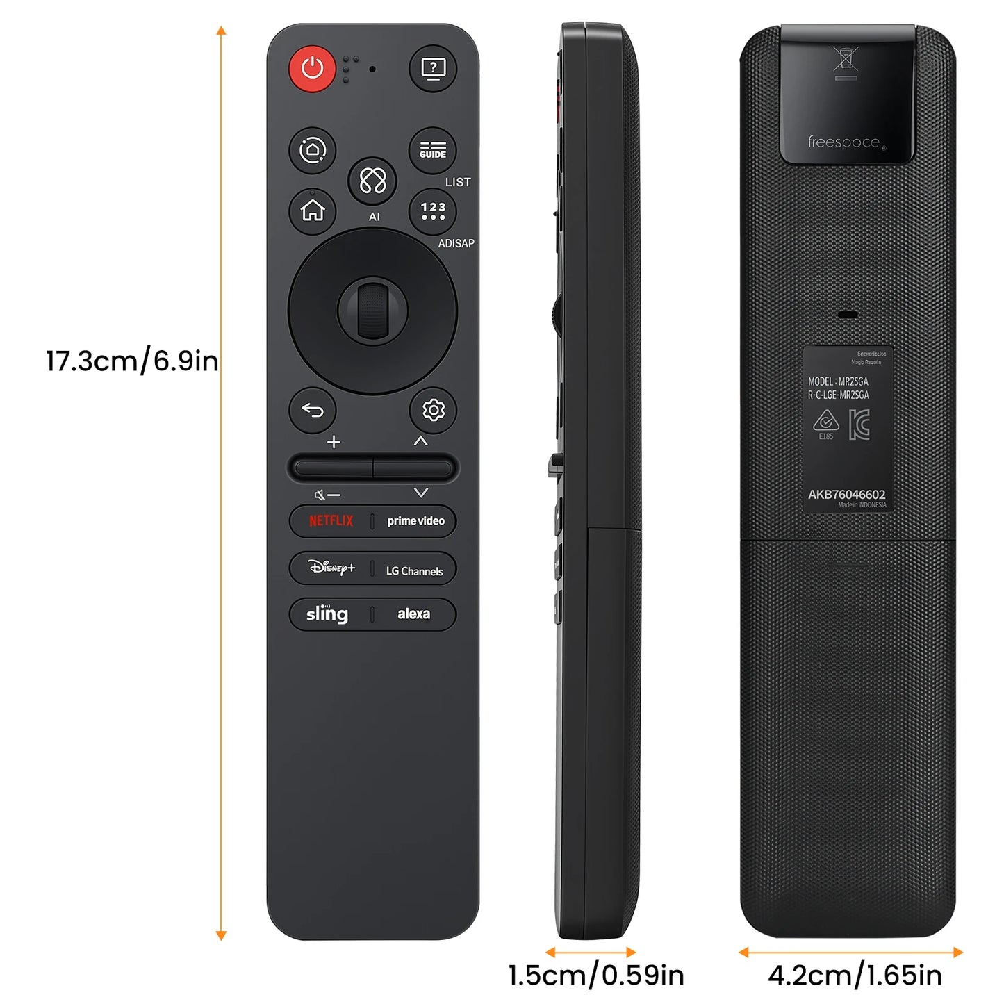 Replacement AN-MR25GA AI Magic Remote with Voice and Pointer,Compatible with 2019-2025 LG Smart TVs OLED, QNED, UHD, LED, LCD