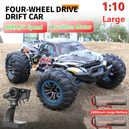 80KM/H Brushless RC Racing Car Metal Alloy 200M Distance Racing Buggy off Load Climbing RC truck Shock Absorption Vehicle RC car