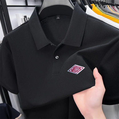Men's 100% Cotton Polo Shirt -2026 Summer Fashion Casual Short Sleeve, Breathable Lapel Tee，27 Colors, Ideal for Golf and Sports