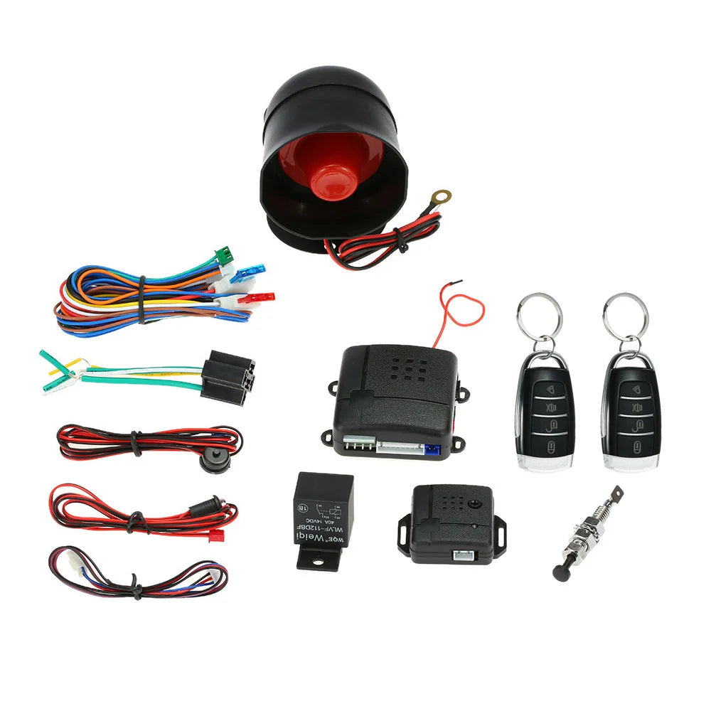 Car Vehicle Security System Burglar Alarm  Anti-theft System 2 Remote Anti-theft System 2 Remote Controller