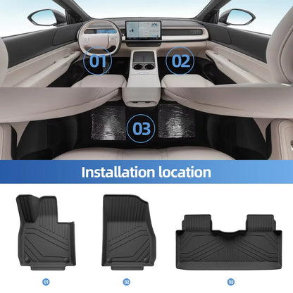 3D TPE Waterproof Odorless Car Floor Mats & Cargo Liner Trunk Pad Tray Set For Xpeng G6 2023-2025 LHD RHD Car Accessories