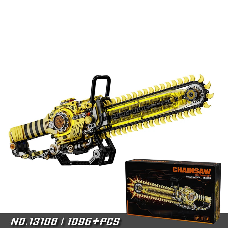 13108 Building Blocks Mechanical Chainsaw MOC Toy Set, Creative Toy Ornament, Educational Model Assembly Toy, Birthday Gift