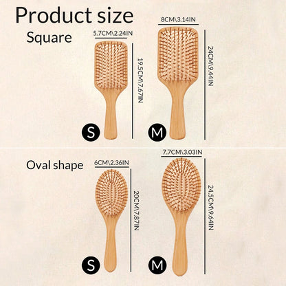 Personalised Custom Comb, Customized Mini Oval Air Cushion Bamboo Comb, Customizable Initials and Name,