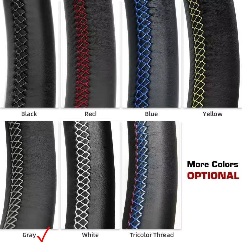 For Seat Leon Cupra R Leon ST Cupra Leon ST Cupra Ateca Cupra Ateca FR Anti-Slip Black Suede Braid Car Steering Wheel Cover