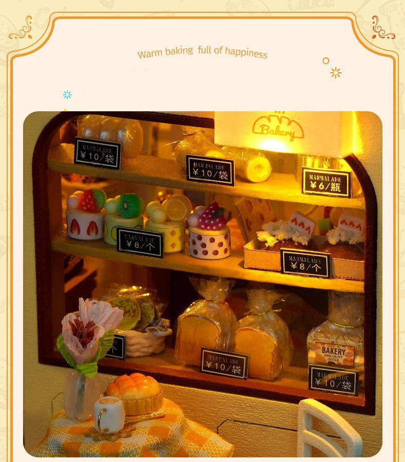 Diy  Doll House Miniature Wooden  Miniatures House Model Kit Birthday Toy Gifts