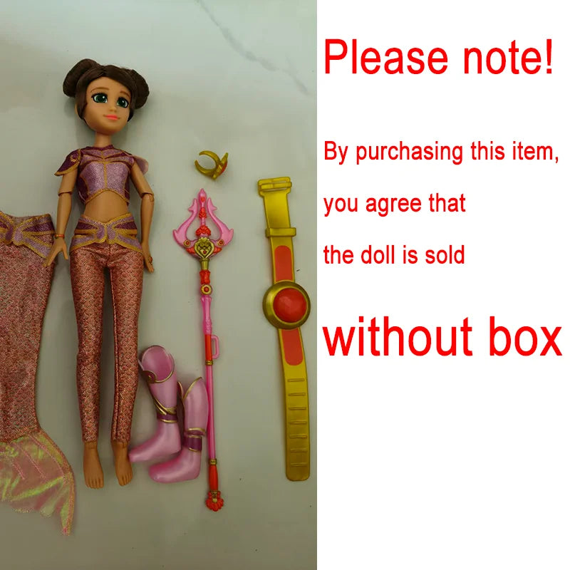 Original Netflix Mermaid Magic Warrior Loose Dolls No Accessories Sasha Nerissa Mermaid-style Transformation Dress Kid Gift Toys