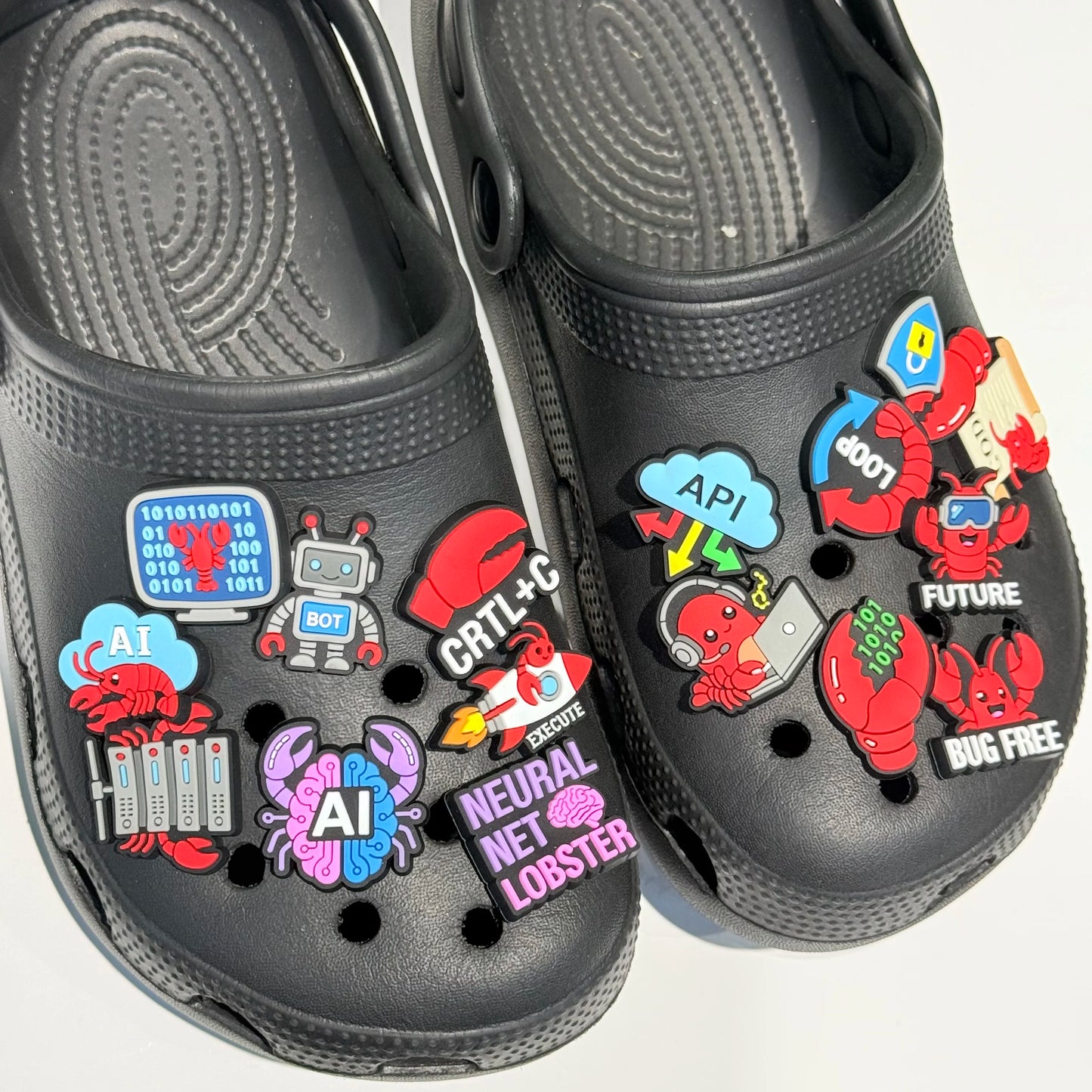 16-100pcs Designer Raising Lobsters Shoe Charms DIY Garden PVC Shoe Accessories Decorations for Woman Kids Birthday Gift