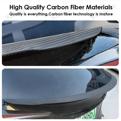 New Performance Version Real Carbon Fiber Spoiler For Tesla Model 3 Highland Rear Carbon Trunk Wing 2023 + Auto Accessories