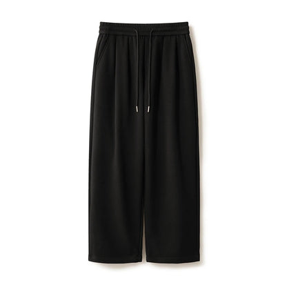 100% Merino Wool Men's Wide Leg Trousers Warm Soft Solid Color Auutumn Winter Casual Fashion Versatile Thickened Pant Men's Pant