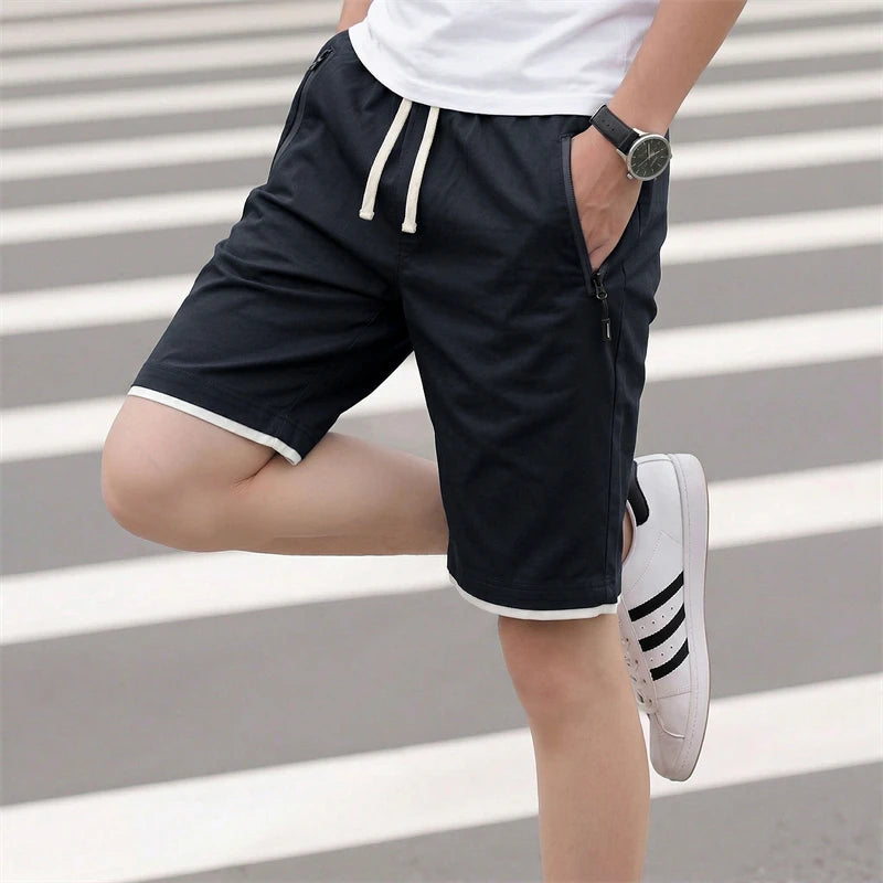 Brand Cotton Work Shorts Man Summer Casual Shorts Men's Basic Short Men's Korean Slim Cotton Versatile Fashion Mens Beach Pants