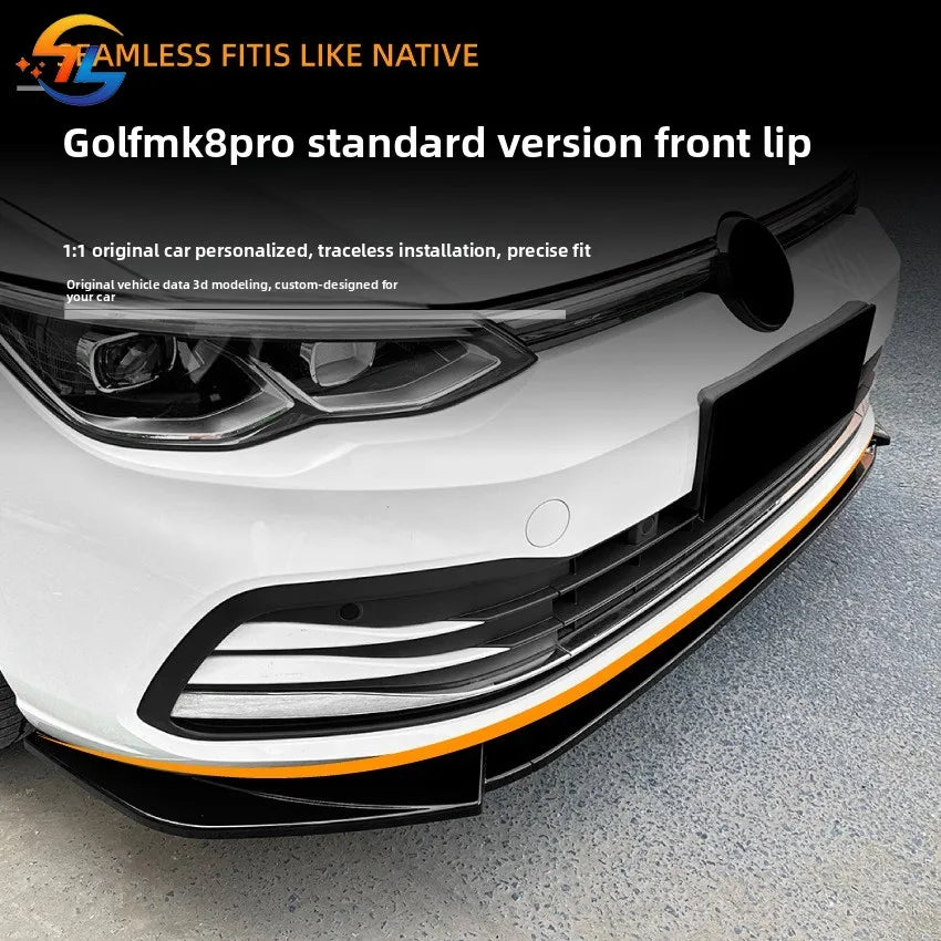 For Volkswagen Golf MK8 2020-2024 Pro Standard Edition Front Lip Spoiler Modification