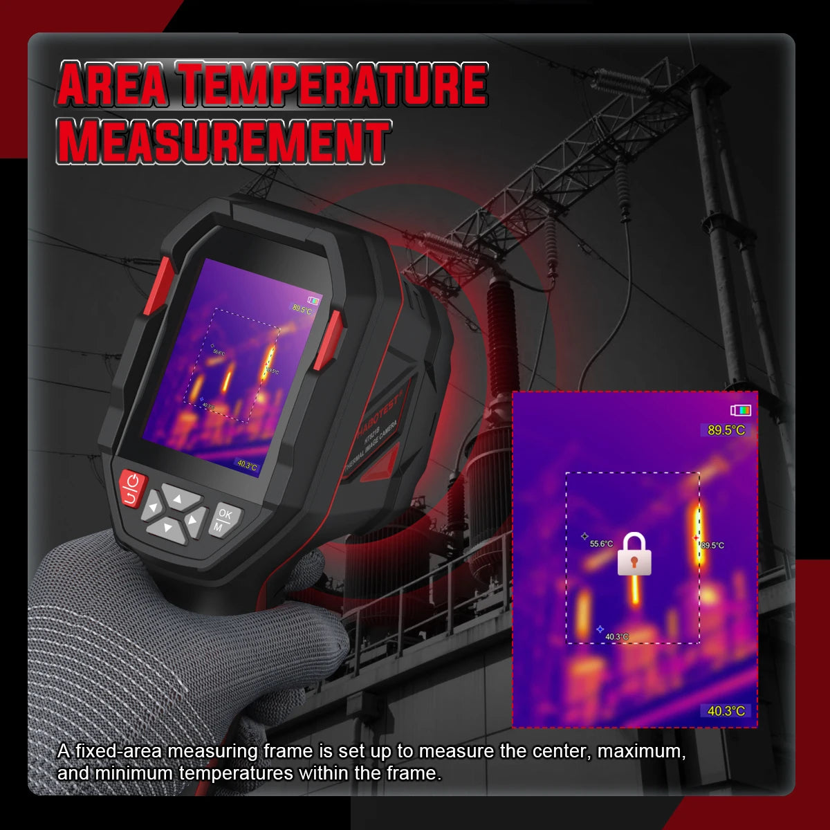 HABOTEST HT821A rechargeable thermal imaging camera -20 ℃~550 ℃ waterproof, dustproof, and anti drop handheld thermal imaging