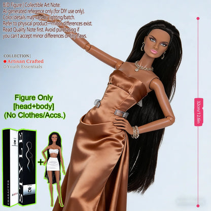 BJD MJD 1/6 Realistic Supermodel Doll 12.6 Inch Ball Jointed Articulated Posable Collectible NoClothes