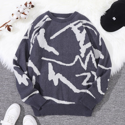 Unisex Sweaters, Casual and Comfortable with Dropped Shoulders, Autumn and Winter Knitwear, Soft Regular-Fit Long-Sleeved Crew Neck Pullovers, Suitable for Everyday Wear, Unisex Tops for Going Out, Men's Knit Pullovers