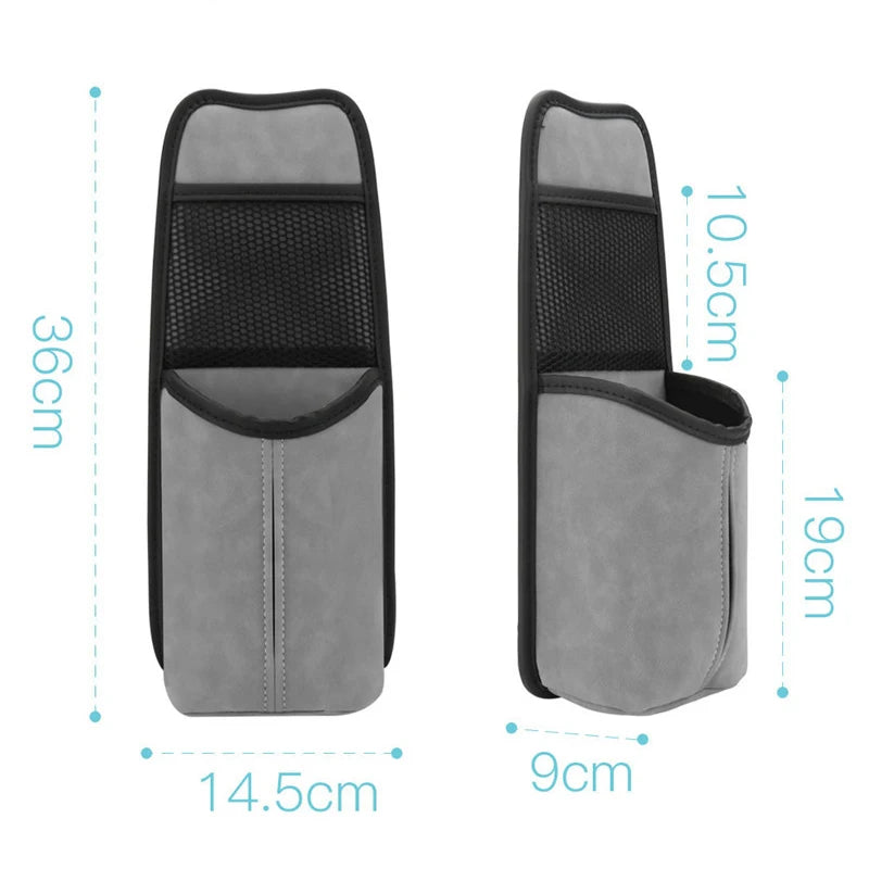 Car Seat Back Bag With Tissue Holder Car Seat Side Storage Bag Car Multifunctional Hanging Drink Holder Mesh Storage Pocket