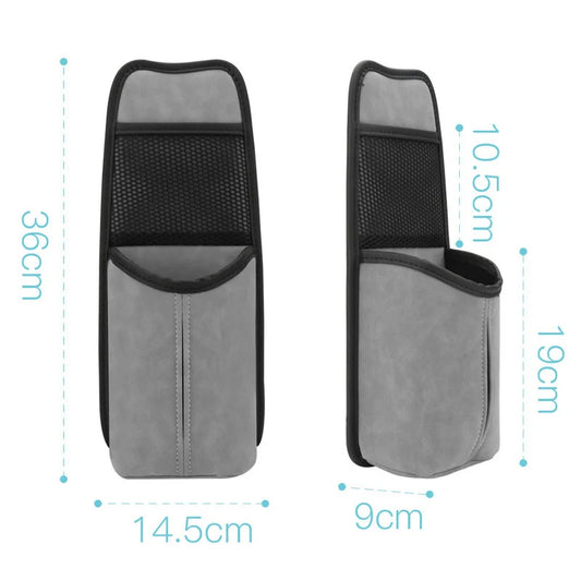 Car Seat Back Bag With Tissue Holder Car Seat Side Storage Bag Car Multifunctional Hanging Drink Holder Mesh Storage Pocket