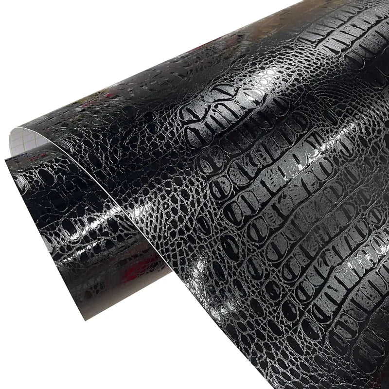 Premium Faux Crocodile Pattern Vinyl Wrap Film Self Adhesive DIY Decal Automotive Wrapping Foil with Air Release