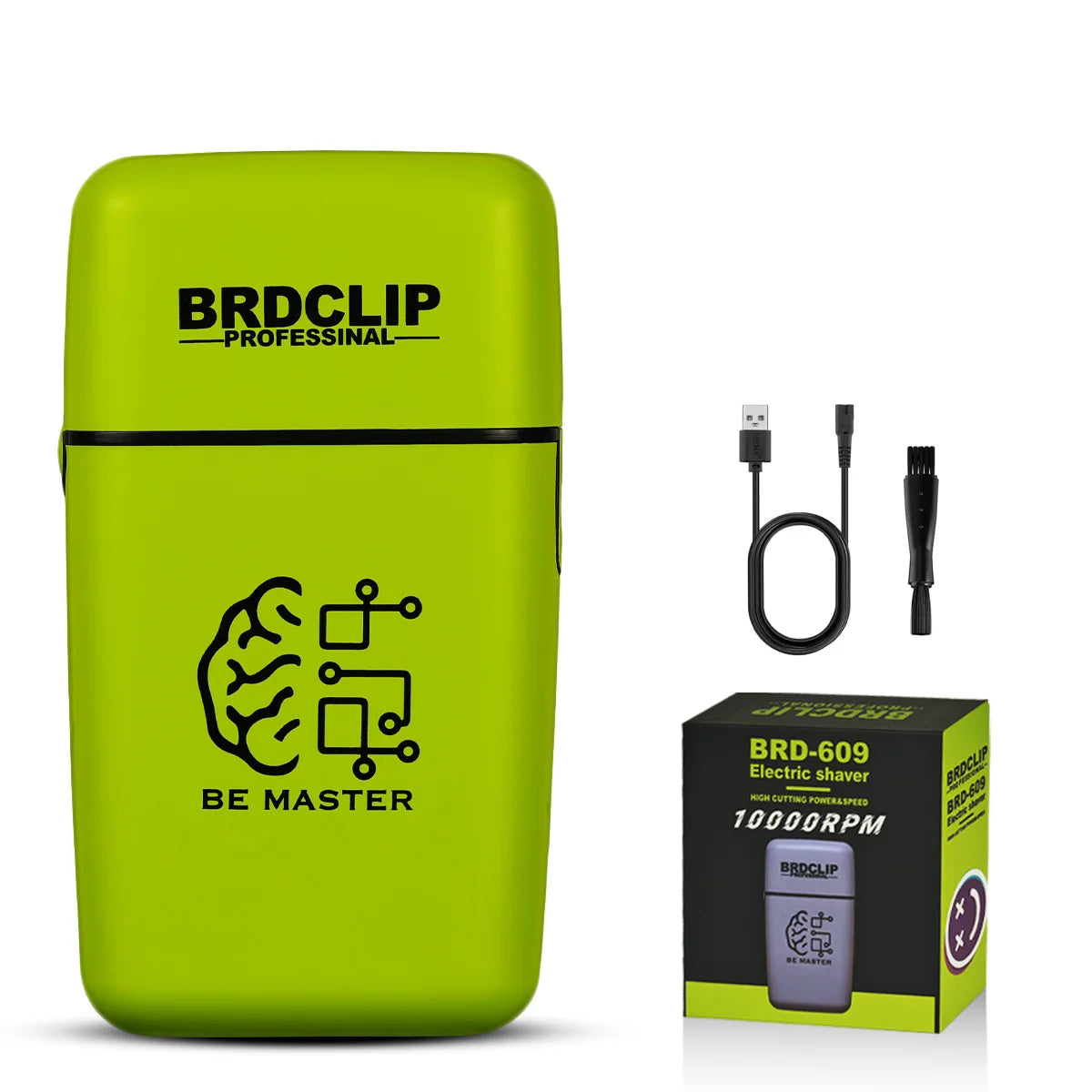BRDCLIP Professional Magnetic Cover Hair Clipper 3-speed External Rotor Brushless Motor DK Trimmer Barber Shaver 609 10000RPM