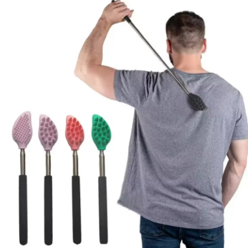 1/4 pcs mix Itch Back Scraper Massager Brush Extendable Telescopic for Itch Tool Silicone Health Massage Tools Body Relaxation