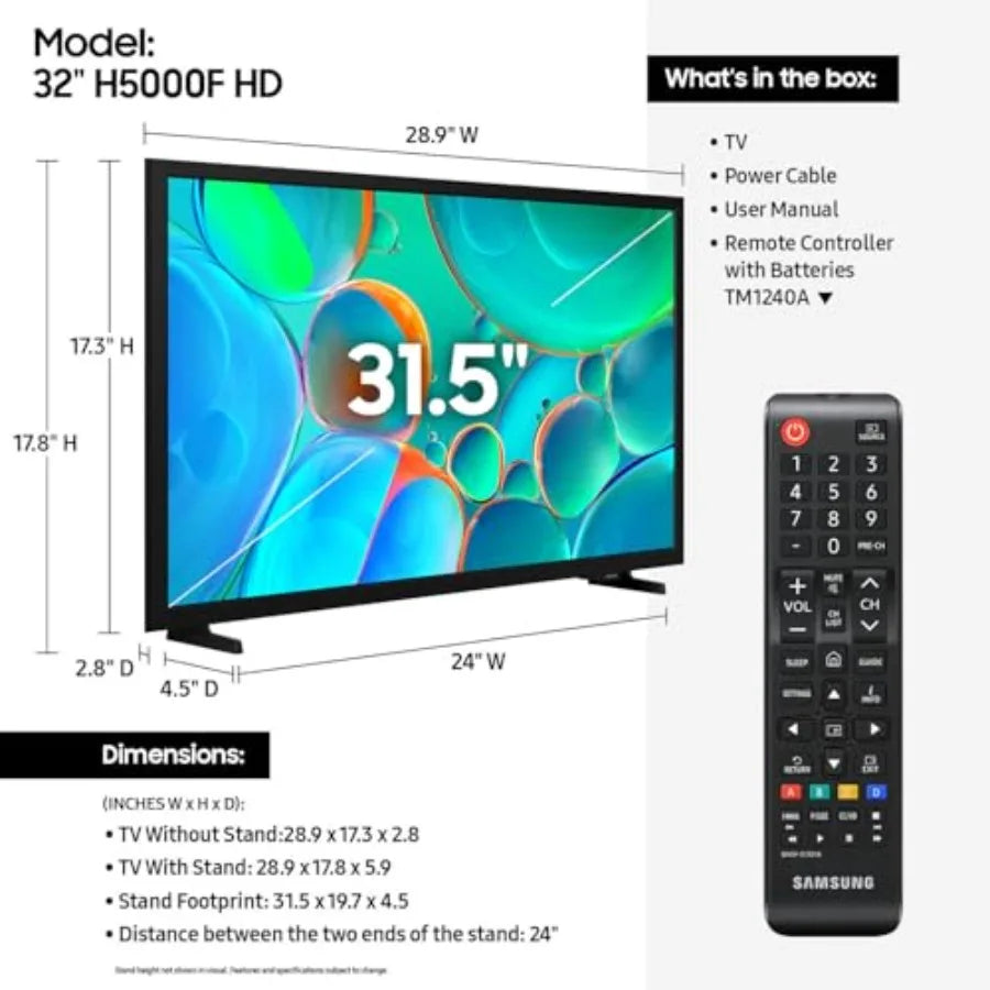 Class HD H5000F Smart TV 2025 Model HDR, Object Tracking Sound Lite, Knox Security, One UI Tizen