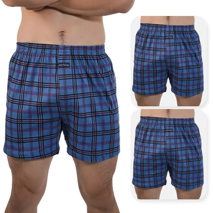 3pcs Mens High Waist Boxers Briefs 100% Cotton Plus Size Sleepwear Elastic Waistband Lounge ARO Pants Home Wear Comfort 50-140kg