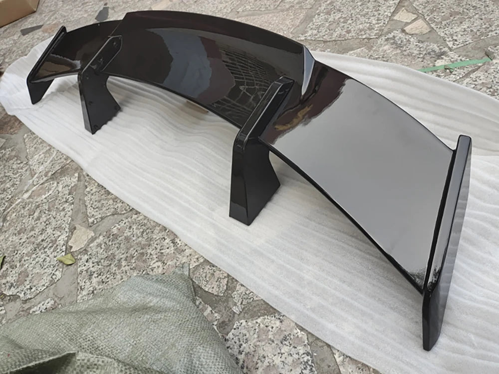 Car Modification Universal Tail Wing Without Punching MP Large Tail Fixed Wing Carbon Grain GT Tail Spoiler Car accessories