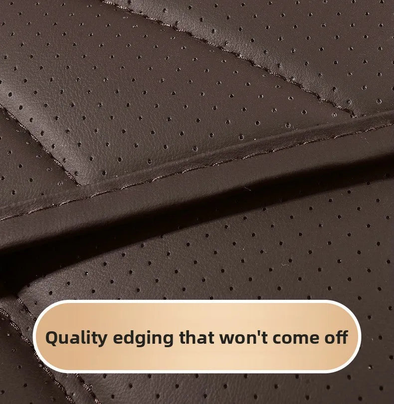 Sporty Universal Car Seat Cover Four Season Auto Perforated Leather Breathable Anti-Slip Covers Cushion SUV Car Seat Protection