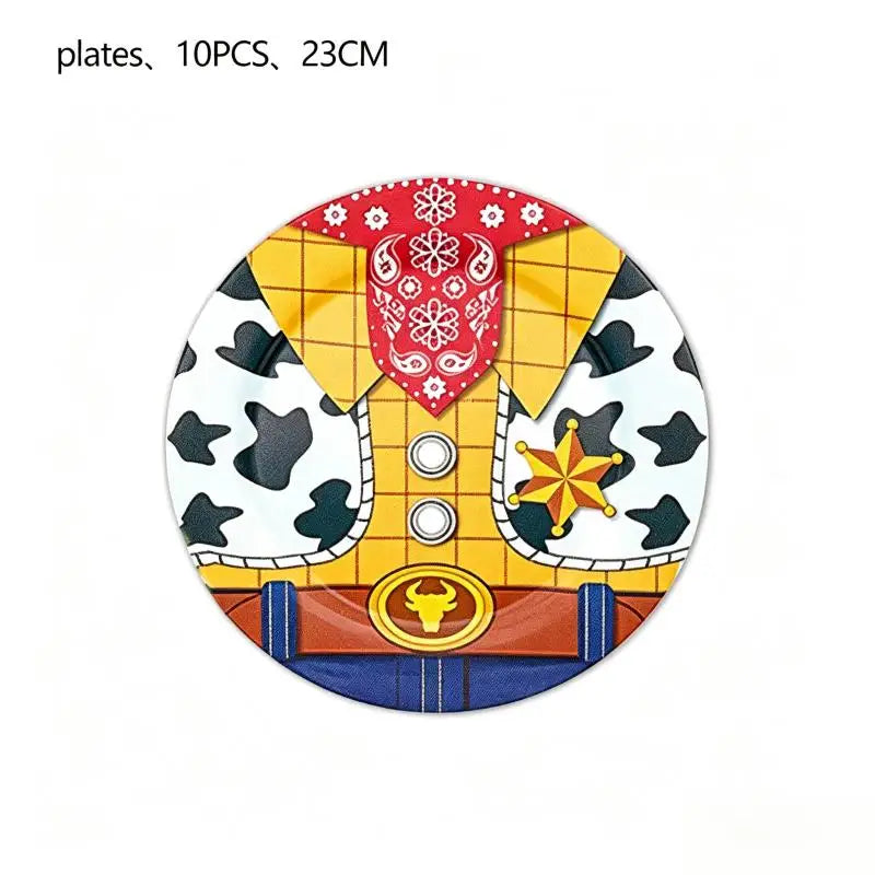 Toy Stories Theme Birthday Party DIY Decoration Toy Inspire Backdrop Hot Anime Cartoon Paper Plate Cup Birthday Party Supplies