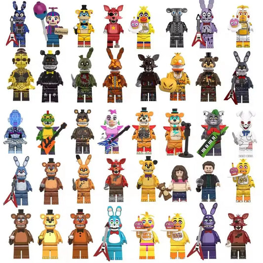 NEW FNAF Nights Game Figure Mini Figures Building BlocksSkeleton Thriller Toys gift kids toys mould king