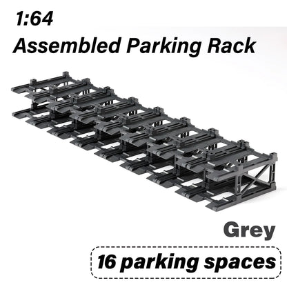 KicarMod 1/64 Diecast Model Car Manual Assembly of 3D Parking Building Multi-Layer Structure with Free Combination Display Car