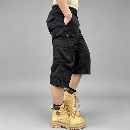 Men's Cargo Shorts New Summer Fashion Multi-Pocket Outdoor 7-Point Pants Daily Outing Hiking Camping Fishing Comfortable Shorts