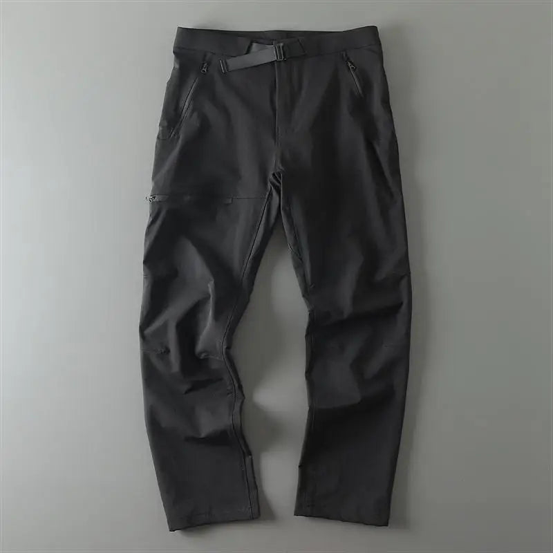 Outdoor Men's Casual Pants Windproof Wear-resistant Autumn Winter Soft  Zipper Pocket Waterproof Straight Leg Casual Pants