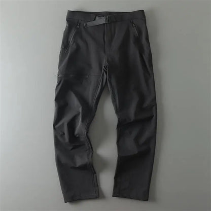 Outdoor Men's Casual Pants Windproof Wear-resistant Autumn Winter Soft  Zipper Pocket Waterproof Straight Leg Casual Pants