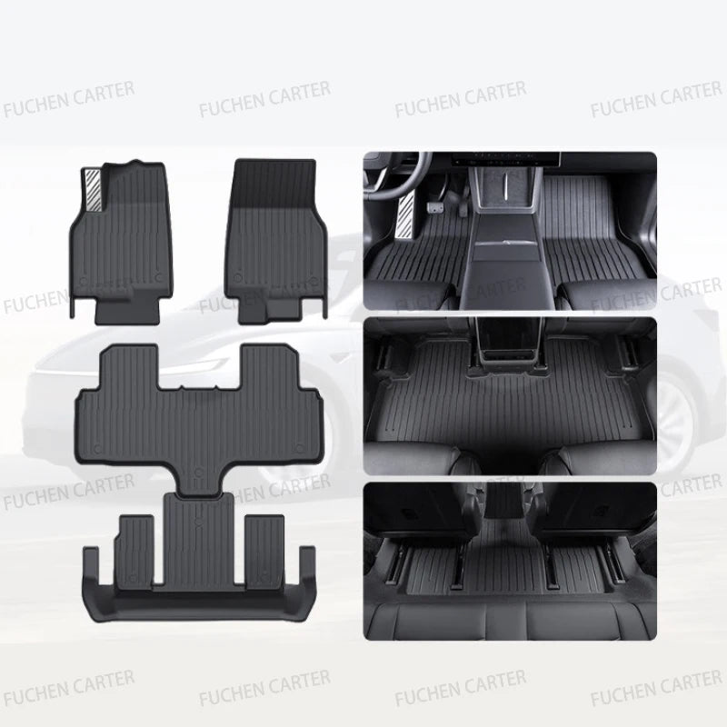 For Tesla NEW Model YL Launch 2026+ Car Floor Mats Car Four Seasons Waterproof Non-slip Floor Mat TPE Special Car Accessories