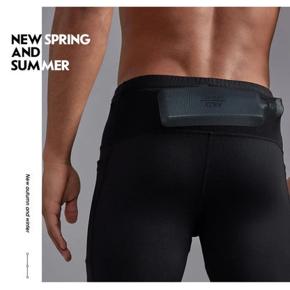 Men's Compression Running Shorts with Pockets Mesh Liner, Tight Athletic Sport Shorts for Marathon Jogging Gym Workout