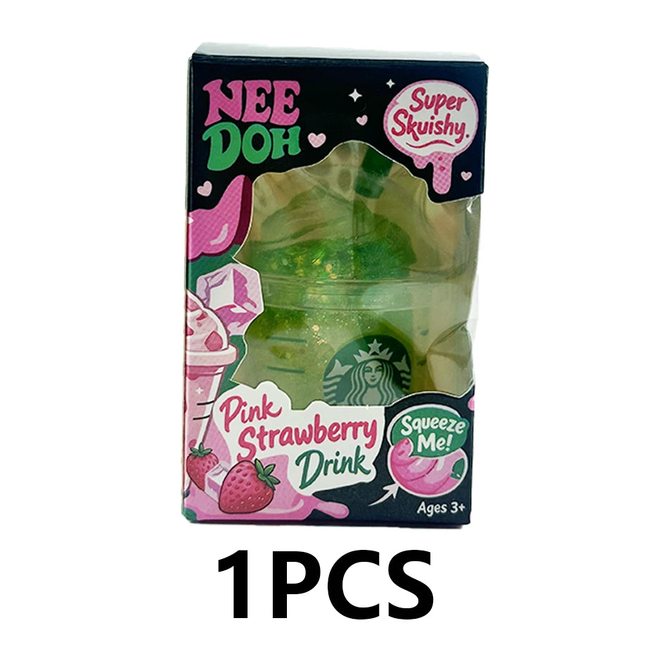 2026 New Need Doh Blind Box, Stress Relief Drink Cup, Sensory Squeeze Toy, Colorful Squishy Stress Relief Toy, Birthday Gift
