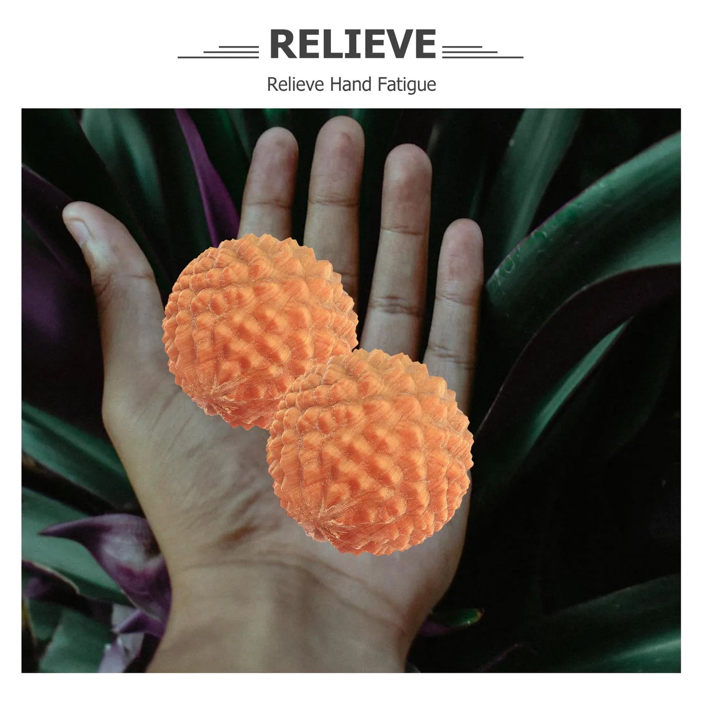2Pcs Durian Massage Balls Texture Hand Exercise Relaxation Portable Massaging Ball Chinese Health Ball Hand