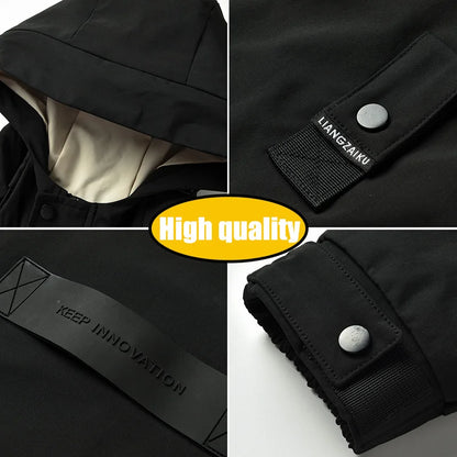 Men's Jackets Hooded Patchwork Coat Spring Fashion Casual Outerwear Women Autumn Outdoor Couple Clothes Loose Coats Streetwear