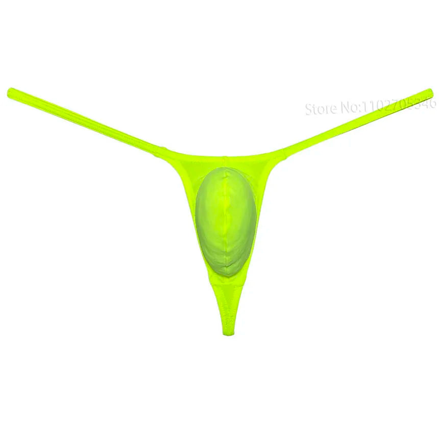 Men's Sexy Underwear Thong Contour Pouch Tangas Sexy Men Bikini Briefs Solid Underpants Briefs Bikini Thongs Soft Male Panties